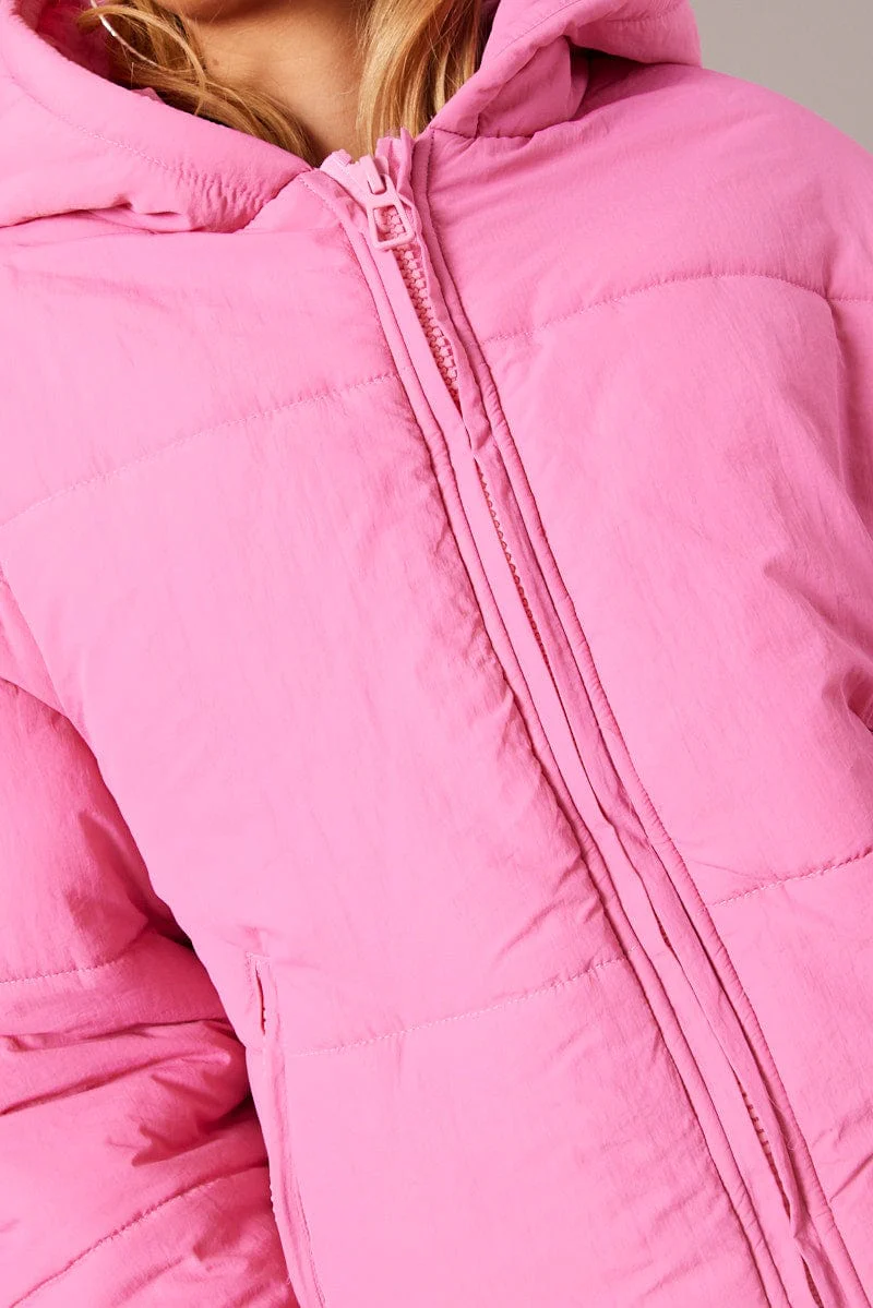 Pink Puffer with Long Sleeve