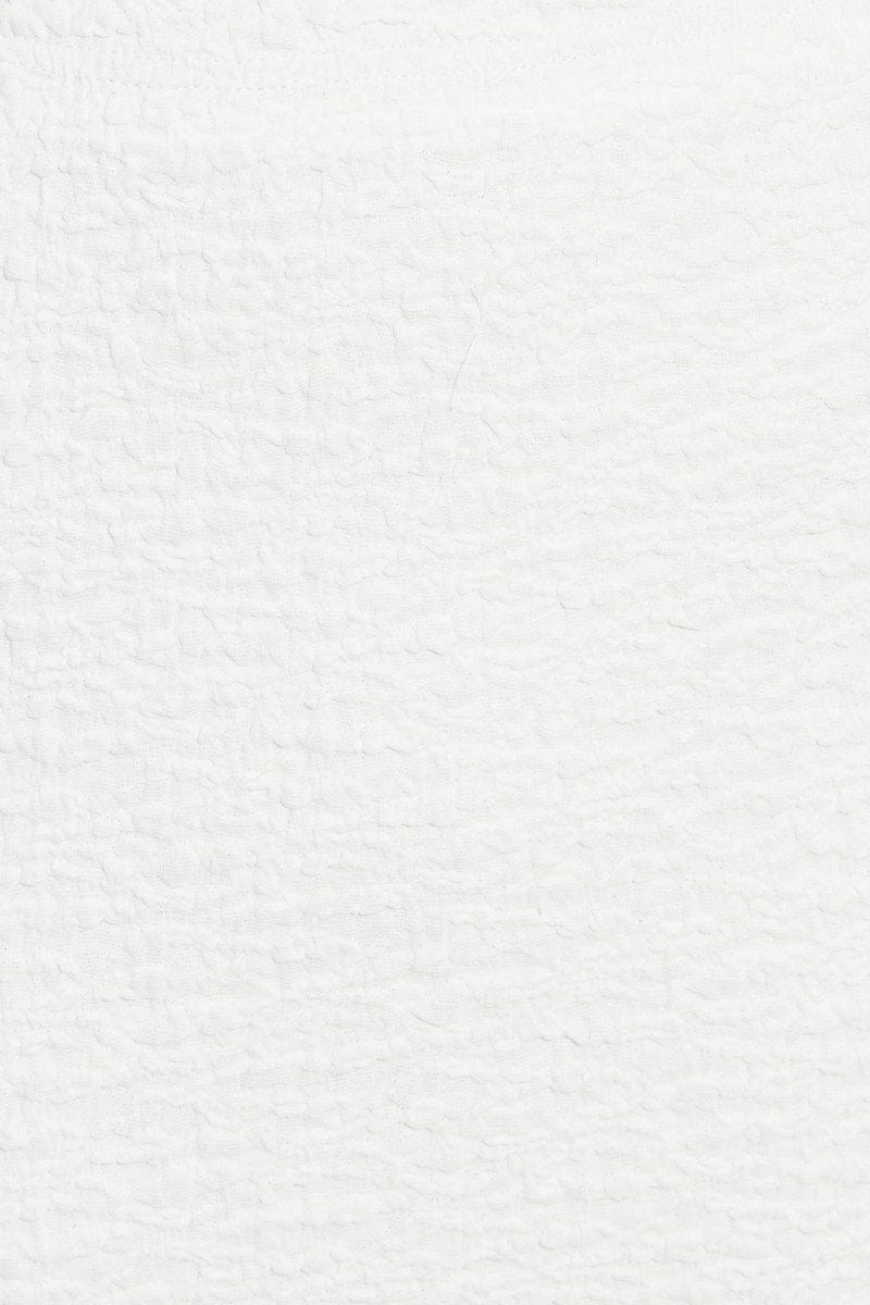 White Midi Skirt High Rise Pencil