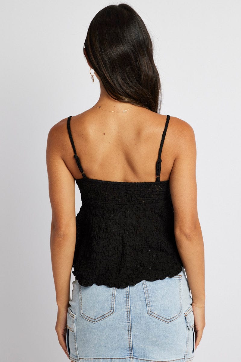 Black Singlet Top Texture