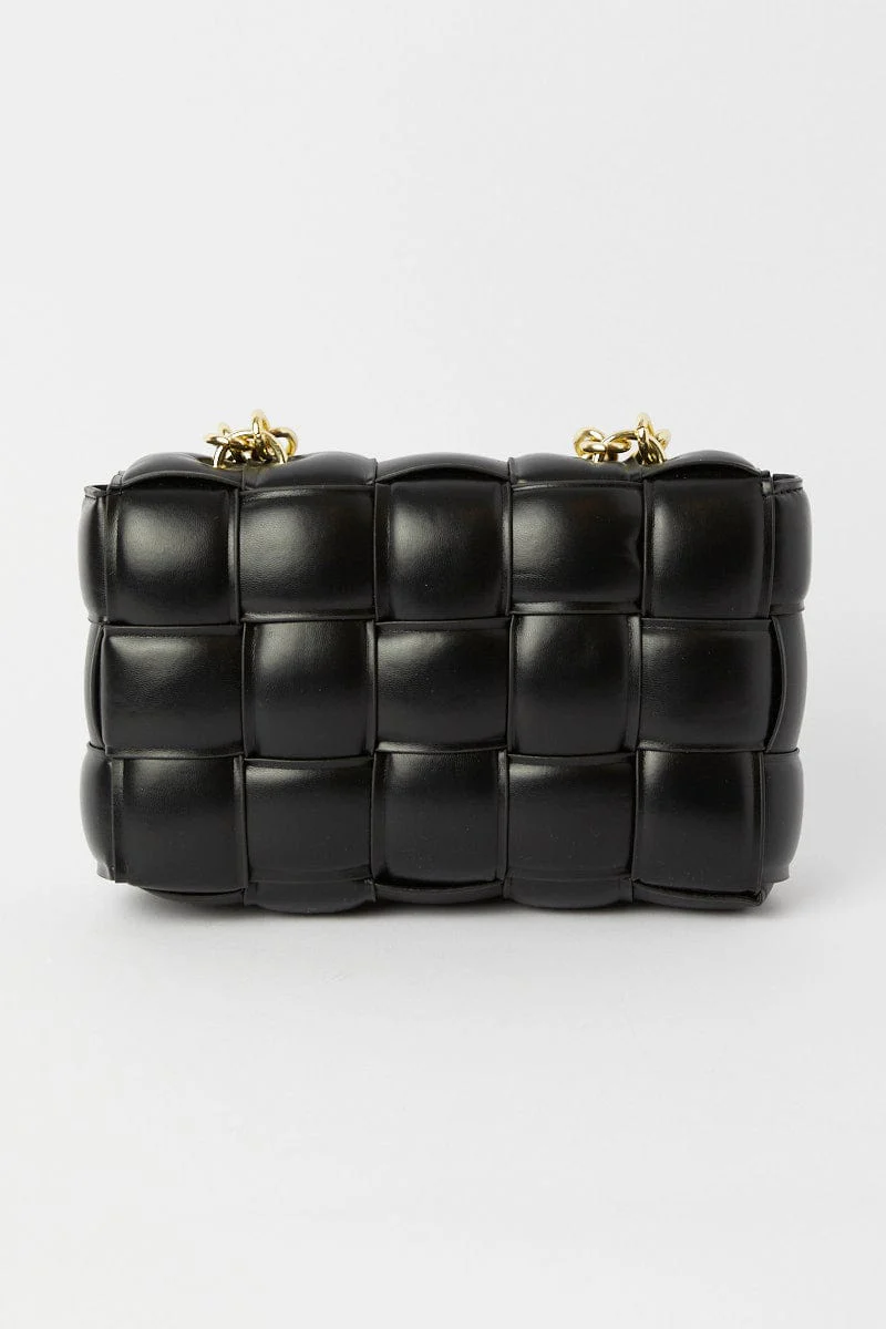 Black Quilt Crossbody Bag