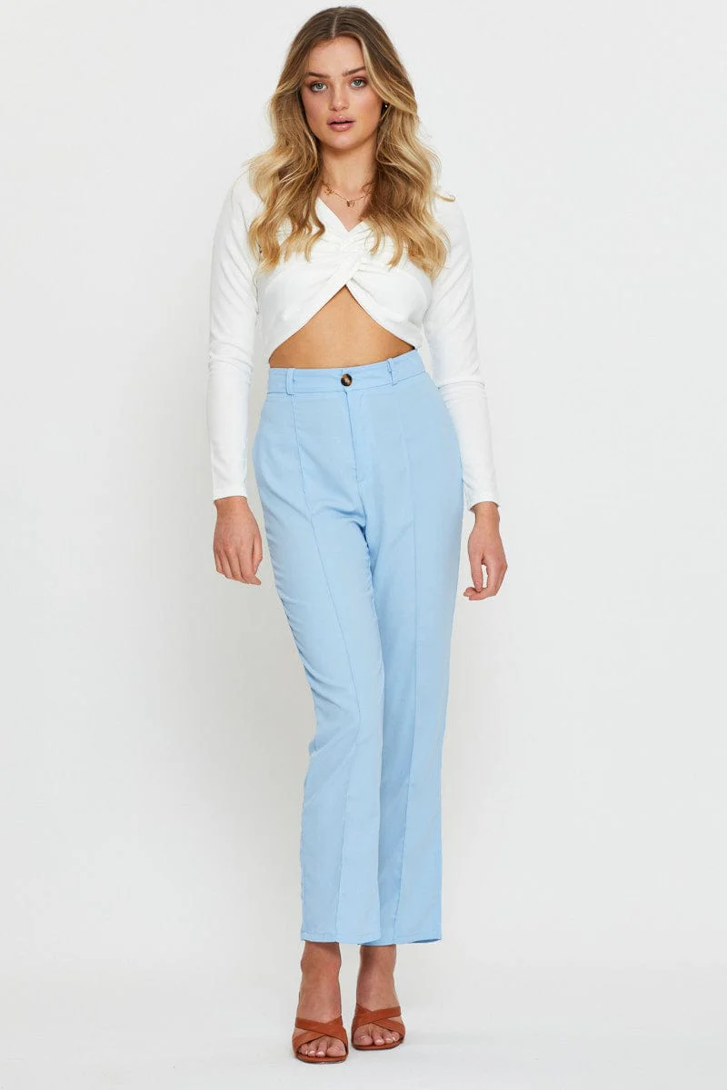 White Crop Top Long Sleeve