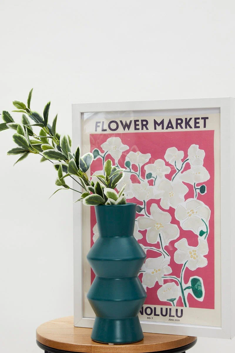 Blue Totem Vase 25 Cm Tall