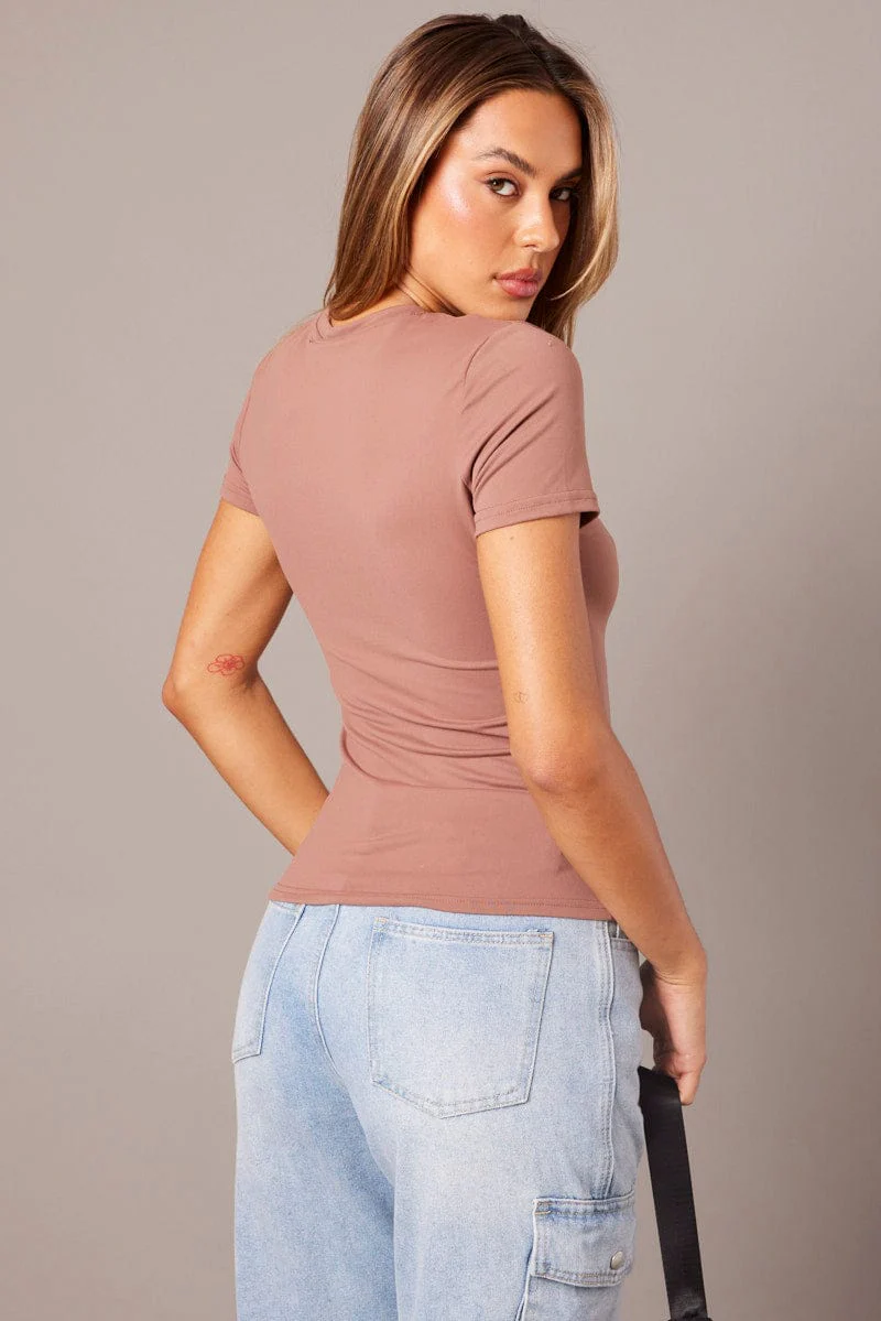Pink Supersoft Top Short Sleeve