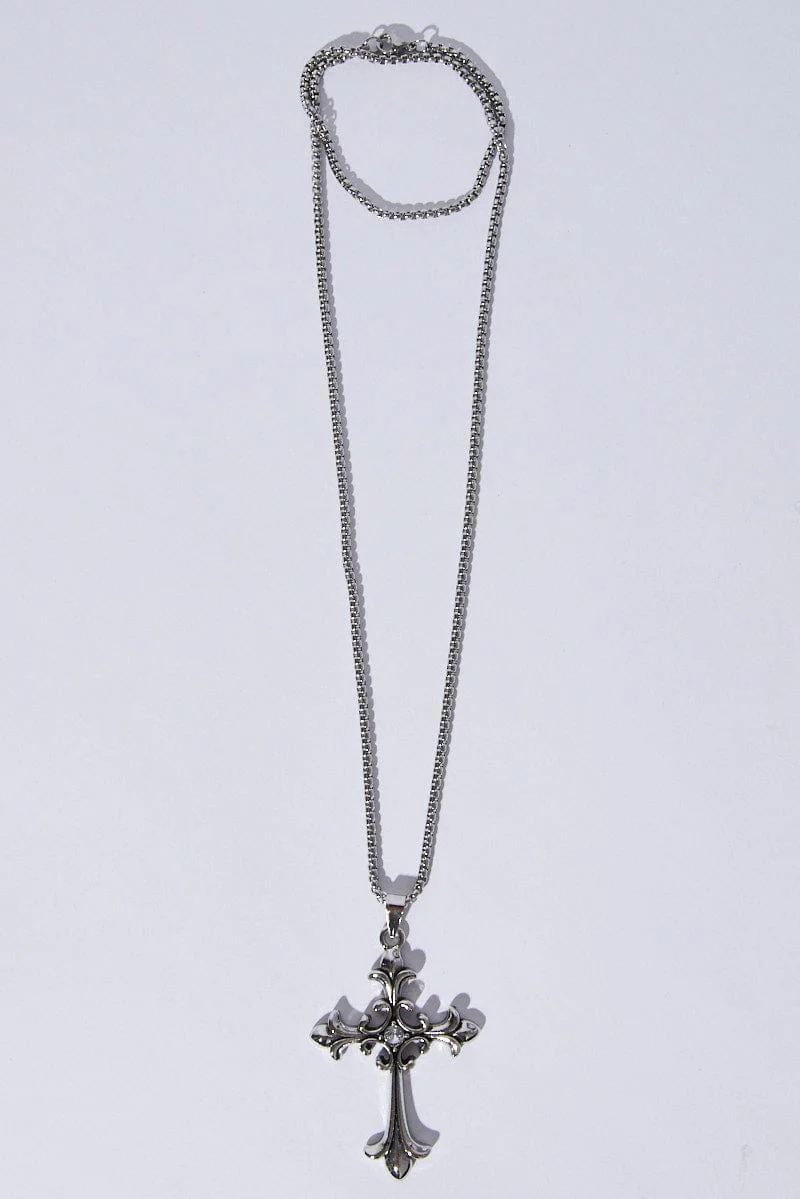 Silver Cross Necklace