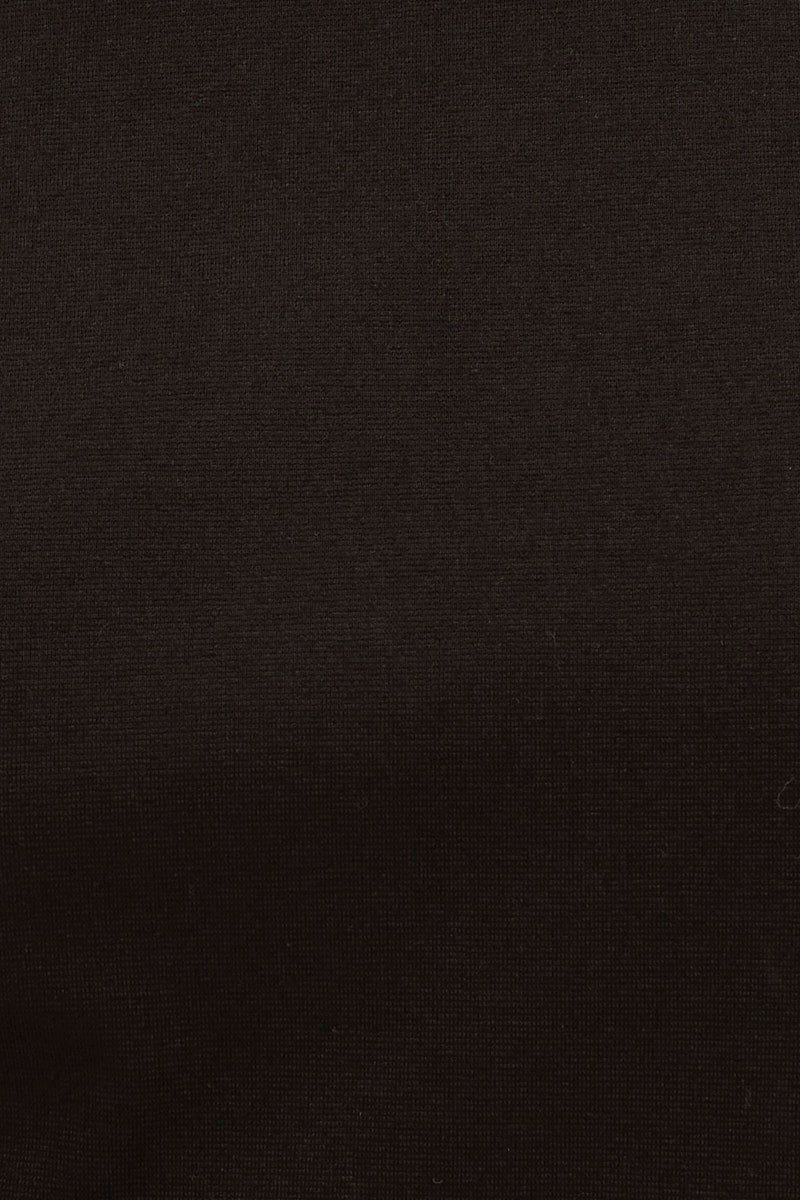 Black Body Con Tie Waist Dress