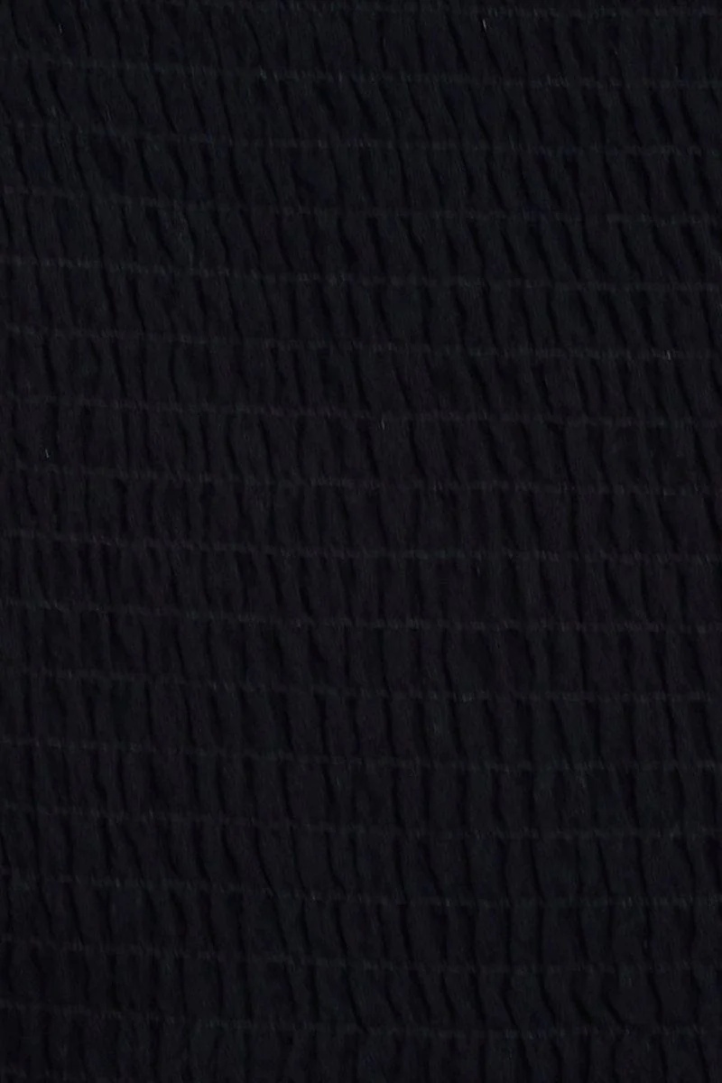 Black Crop Top Short Sleeve Round Neck