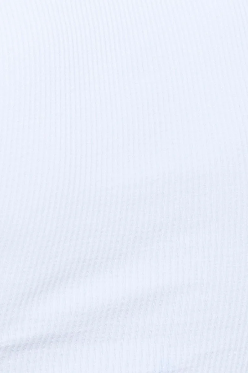 White Top Short Sleeve Round Neck Seamless