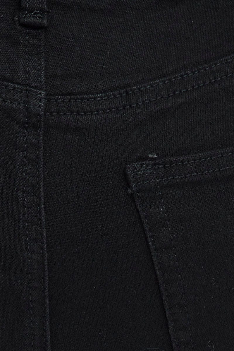 Black Skinny Denim Jeans Mid Rise