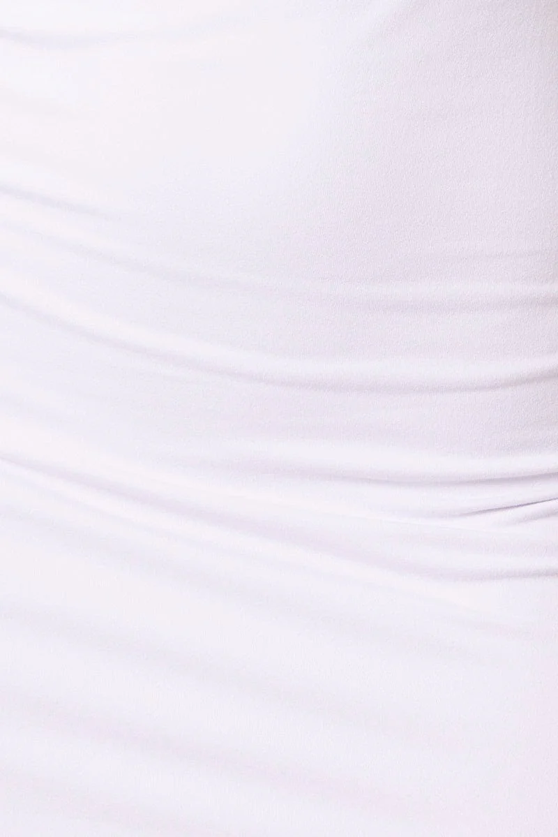 White Dress Sleeveless Scoop Neck Supersoft