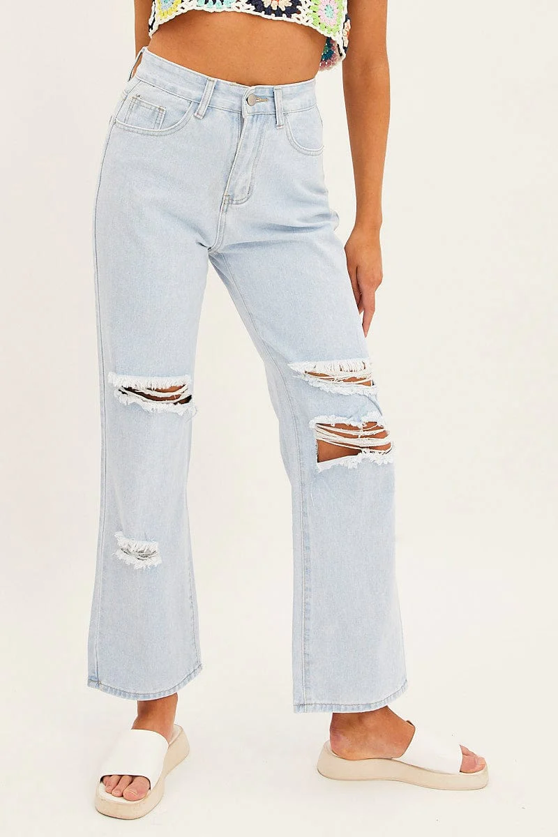 Blue Boyfriend Denim Jeans