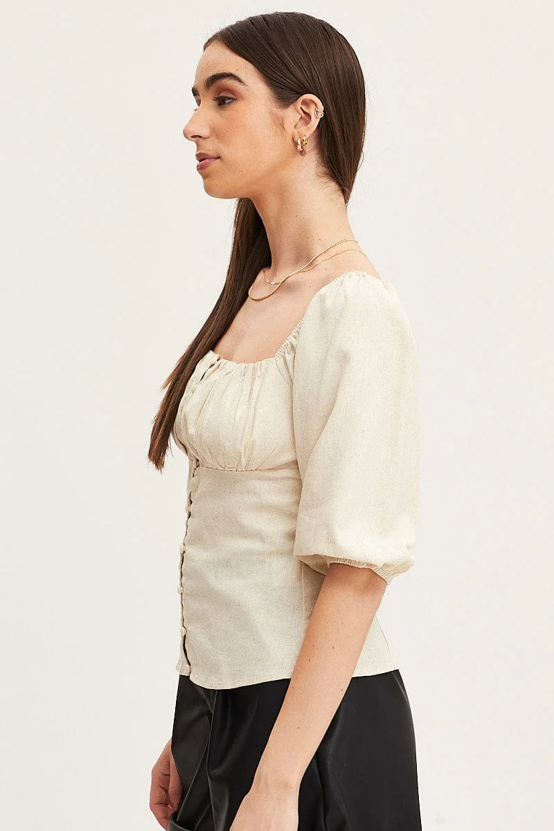 White Bell Top Short Sleeve