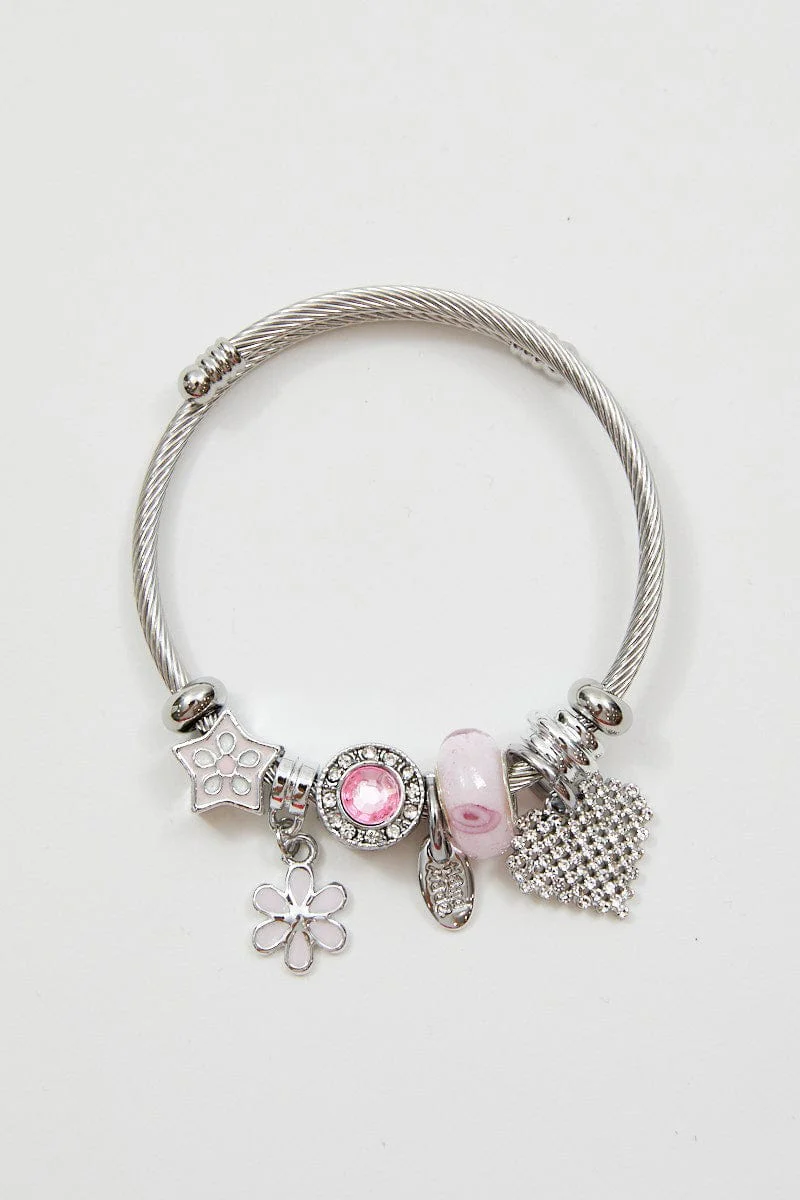 Pink Charm Bracelet