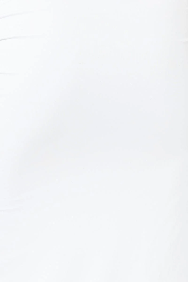 White Ruffle Maxi Skirt