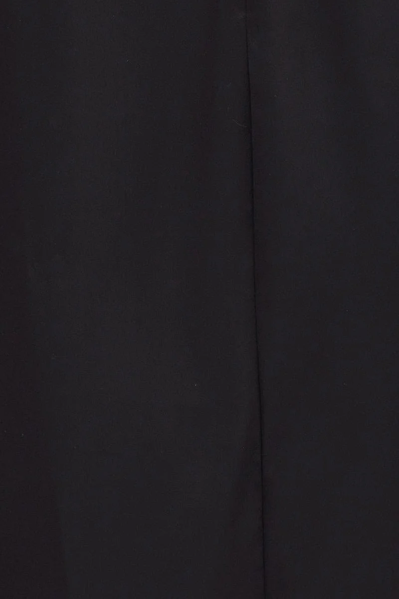 Black Cowl Neck Cutout Midi Dress