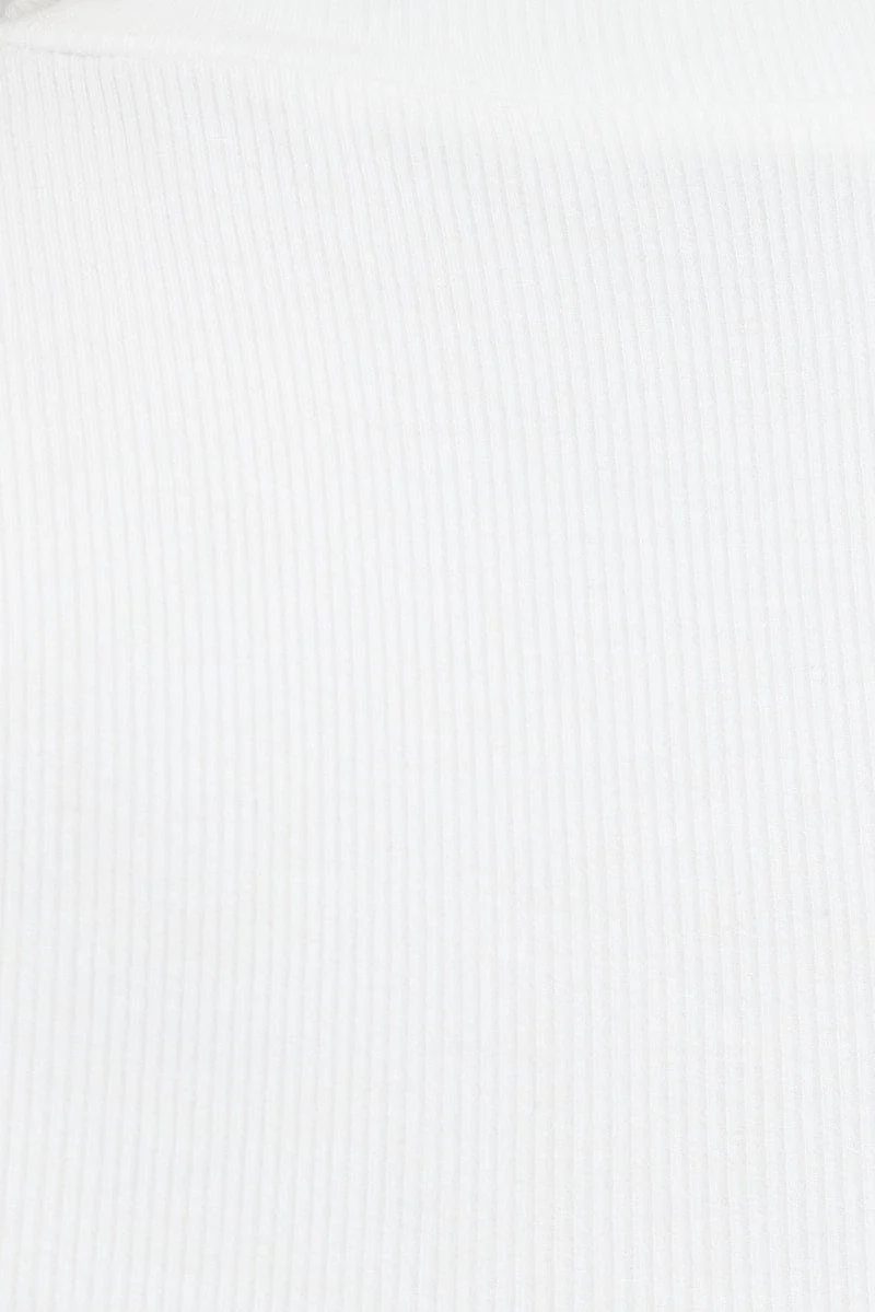 White Cutout Tank Top