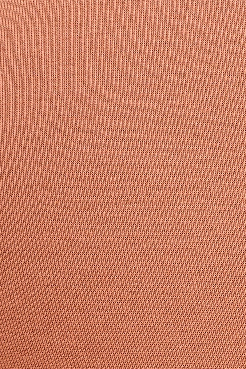 Orange Cotton Bralette Cotton Stretch Scoop Neck