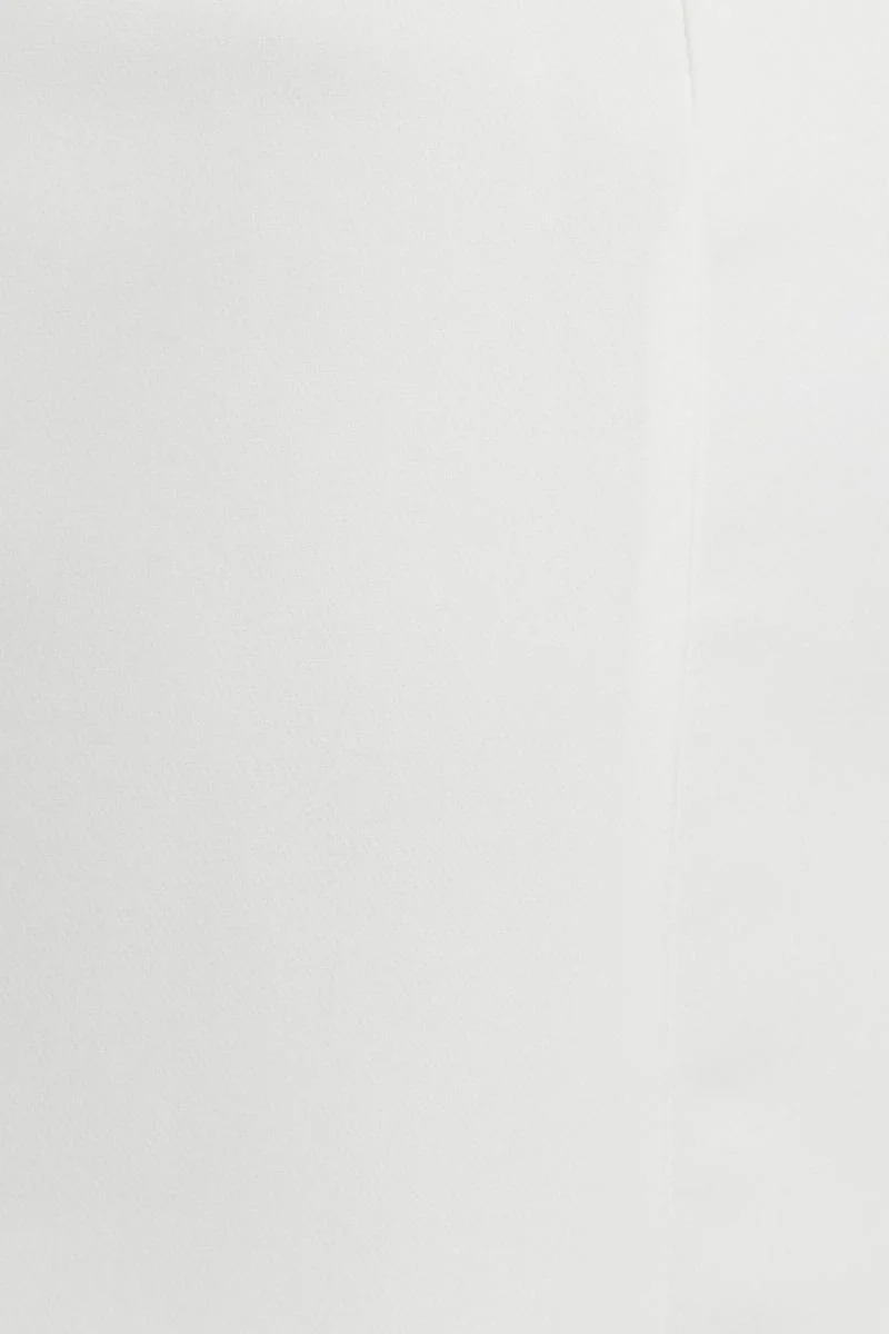 White Designer Panel Detail Mini Dress