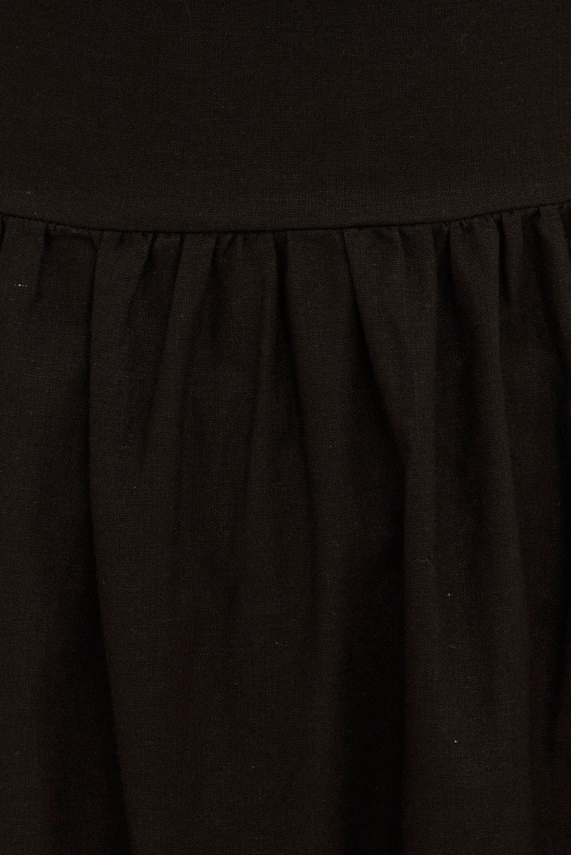 Black Maxi Dress Sleeveless Bandeau Ring Detail