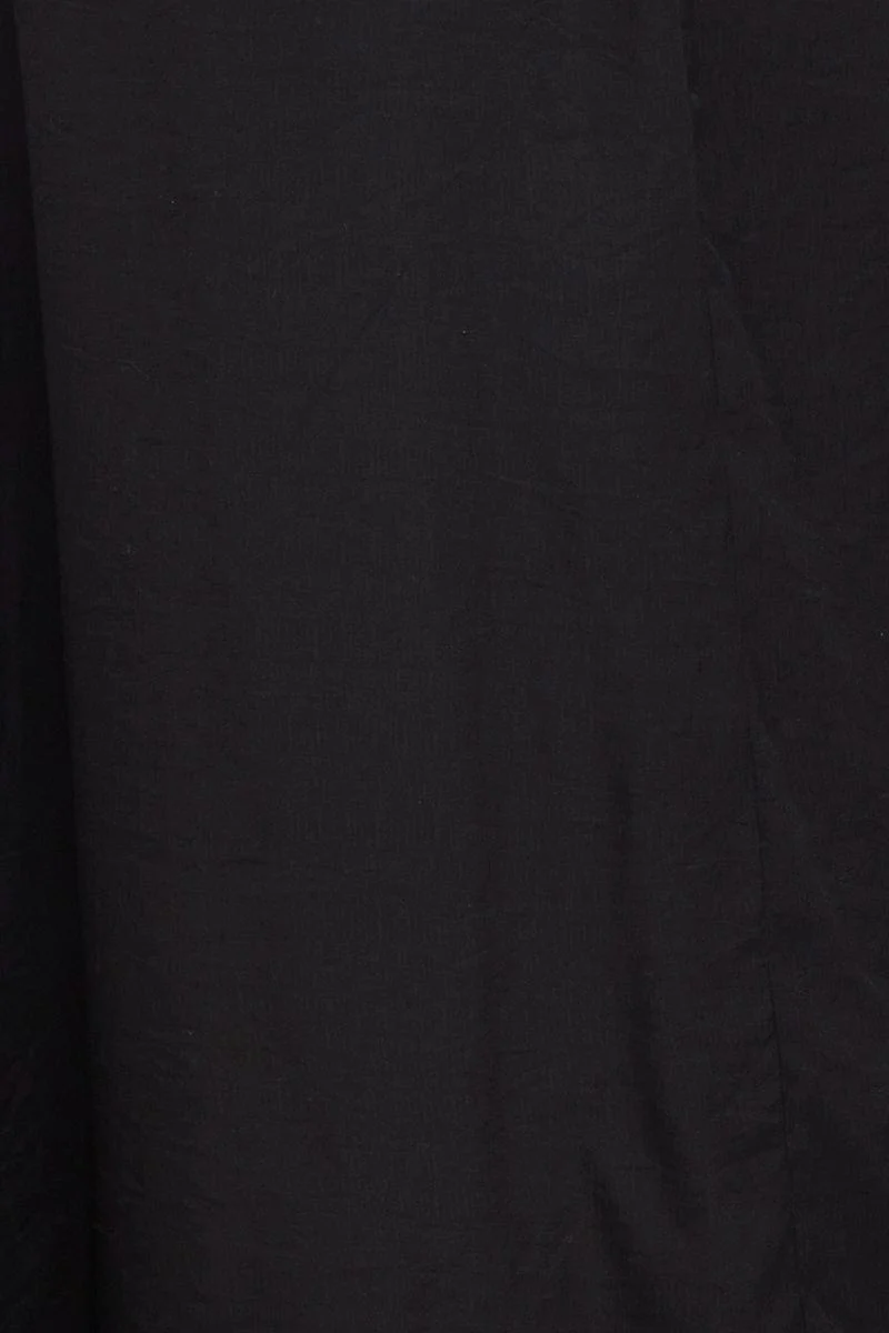 Black Midi Dress Evening Square Neck