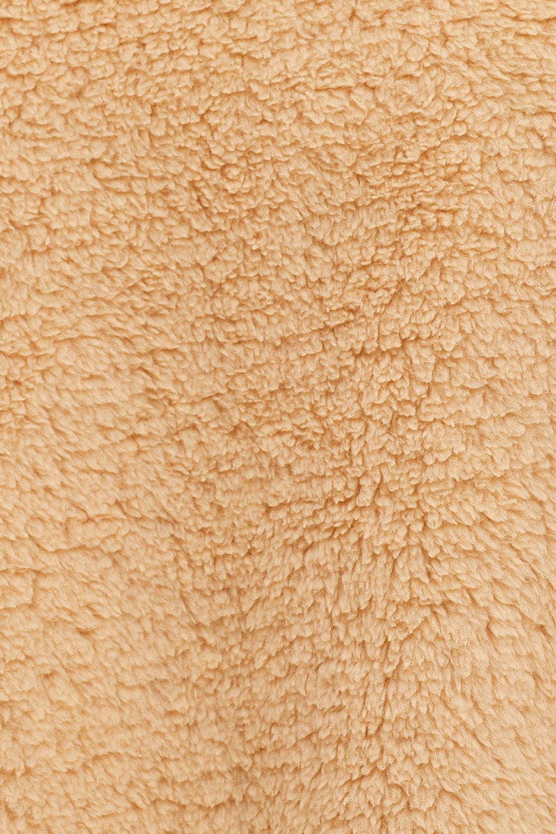 Beige Loungewear Teddy Jacket