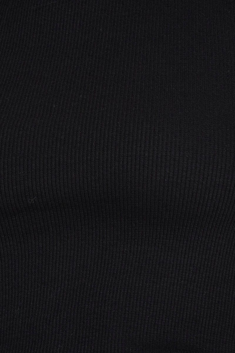 Black Tank Top Sleeveless Crew Neck