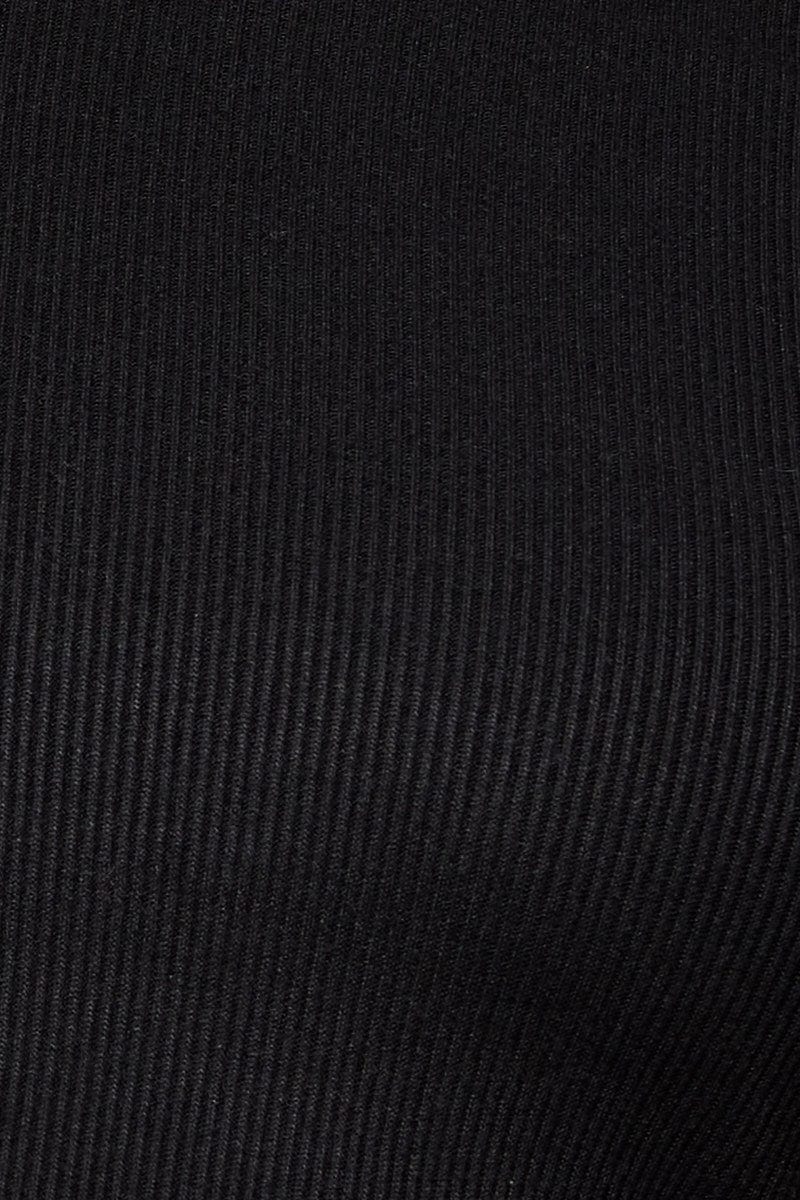 Black Halter Top Crop