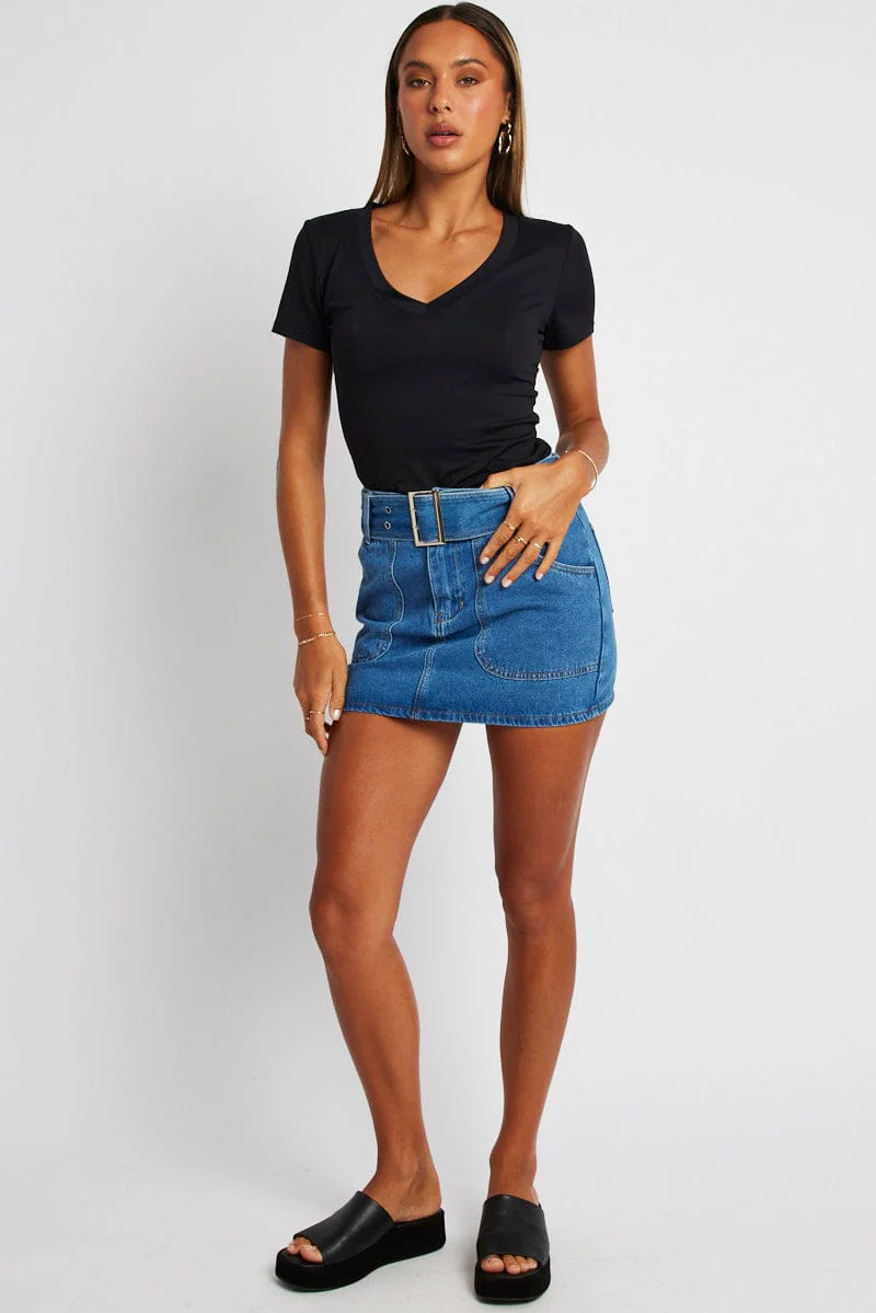 Black Supersoft Top Short Sleeve