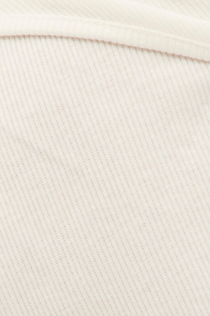 White Rib Jersey Cropped Top
