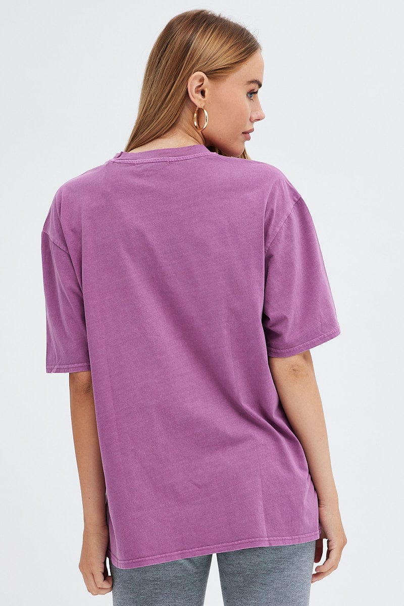 Purple Graphic Tee Short Sleeve