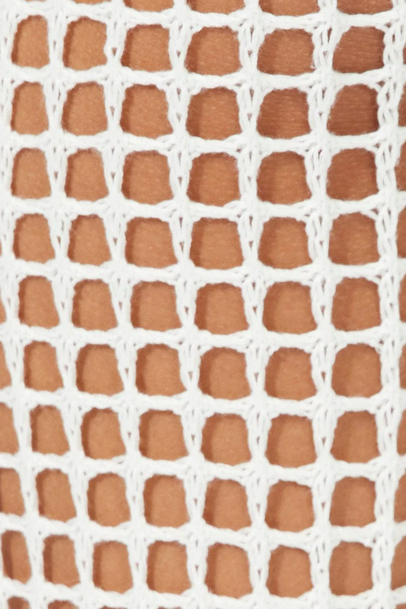 White Crochet Beach Pants