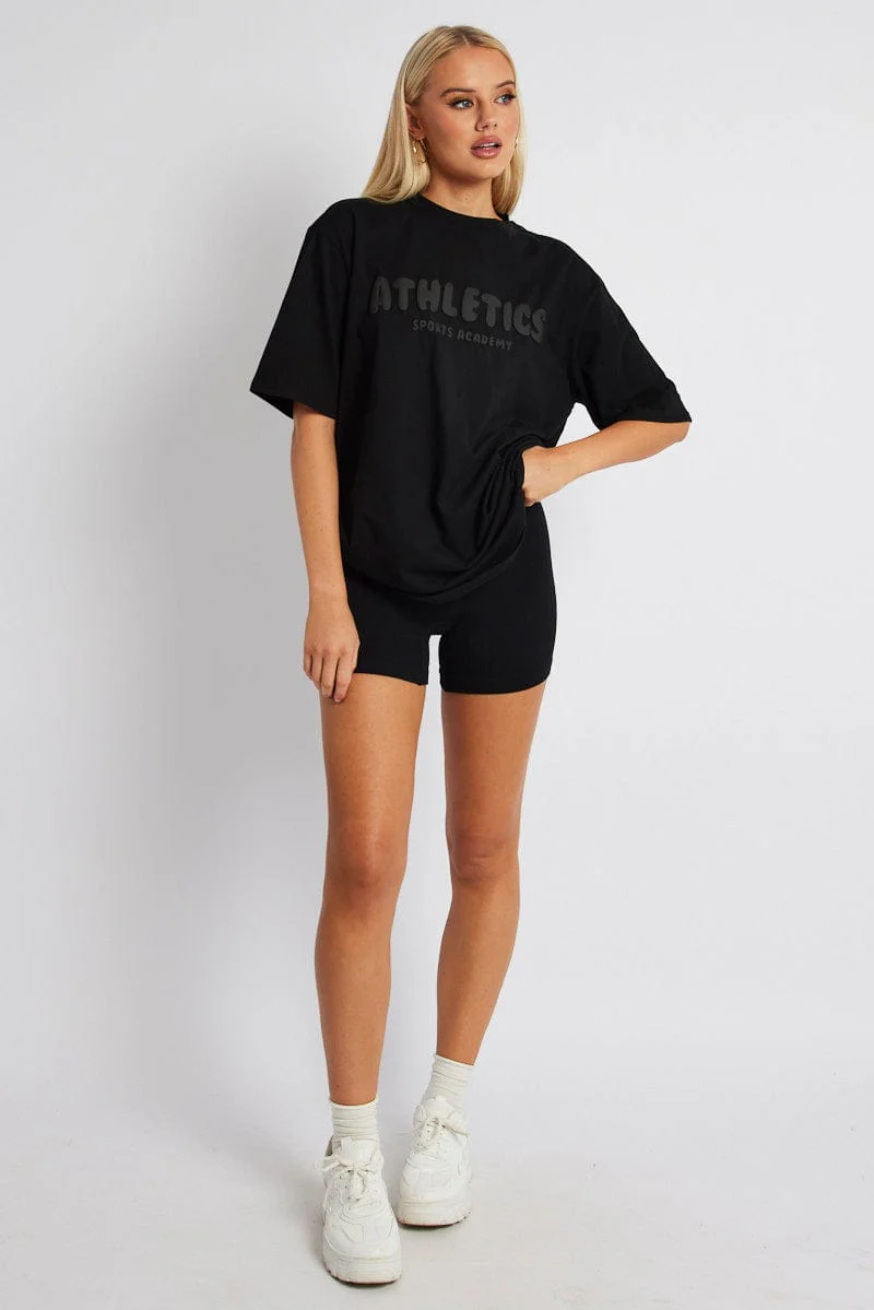 Black Athletics Graphic Tee