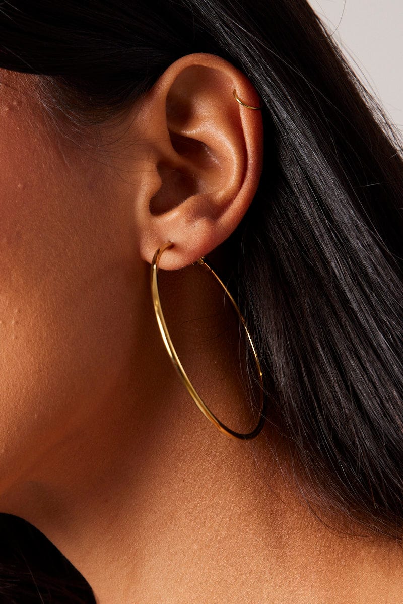 Gold Large Hoop Earrings