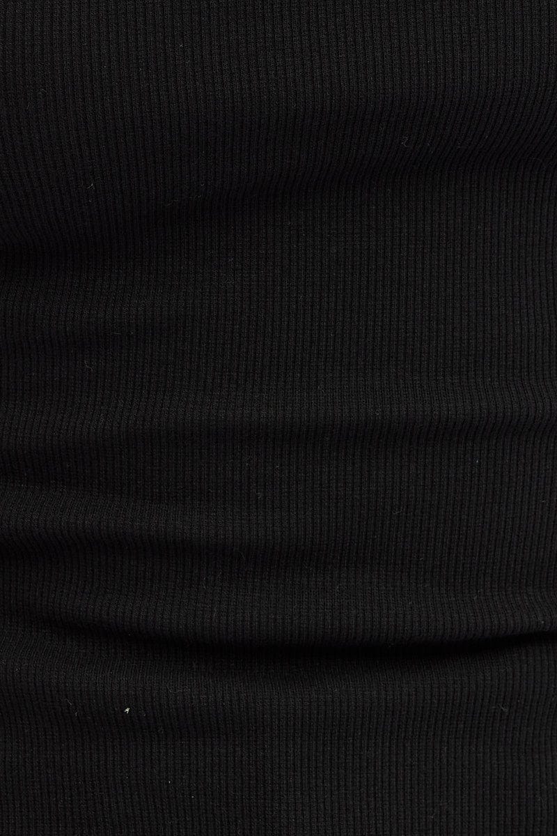 Black T shirt Short sleeve Scoop Neck