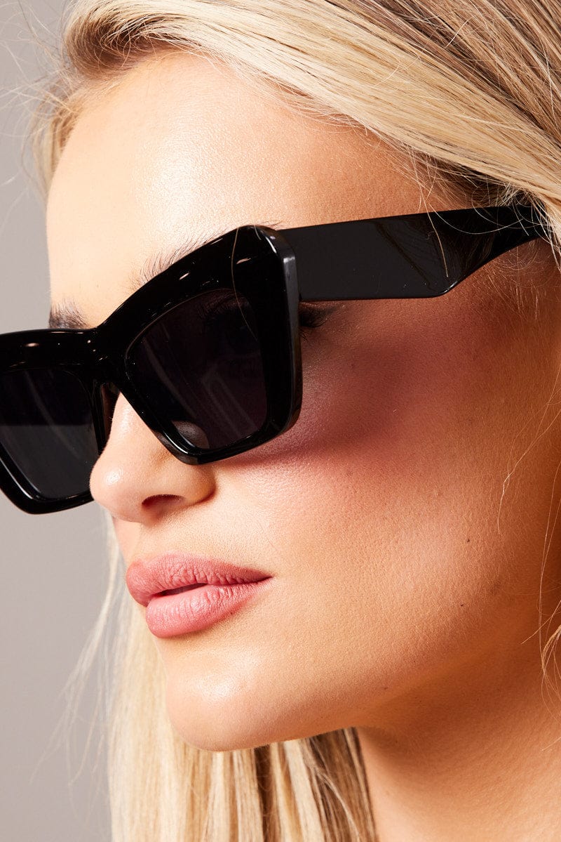 Black Animal Print Fashion Sunglasses