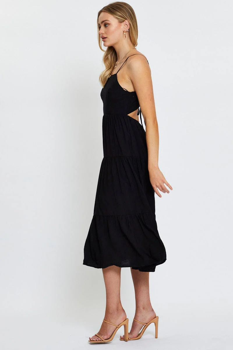 Black Midi Dress Sleeveless