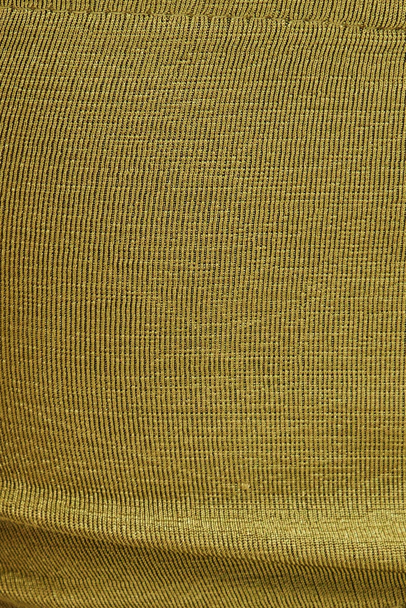 Green Ring Detail Strapless Crop Top