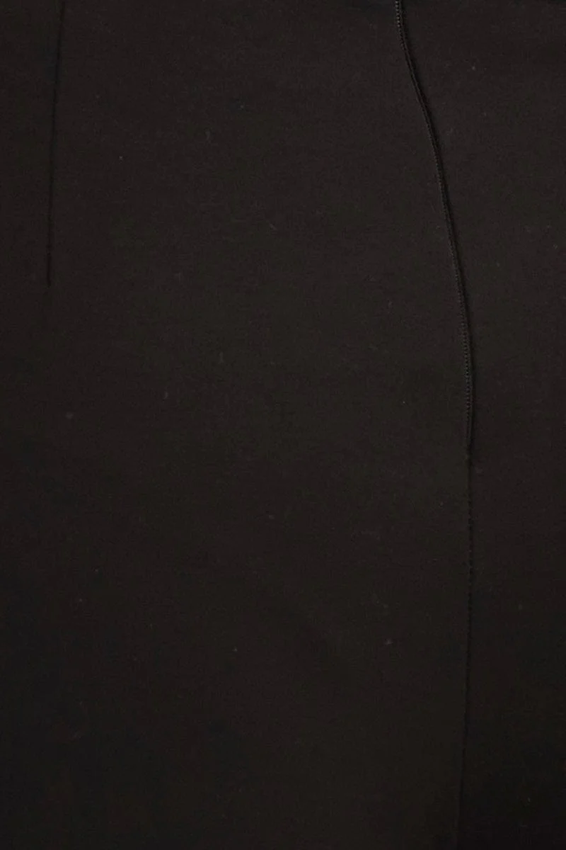 Black High Waist Pant Straight Leg