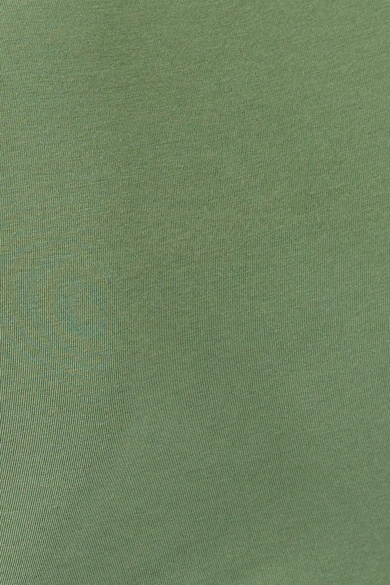 Green Bodysuit Short Sleeve Crew Neck