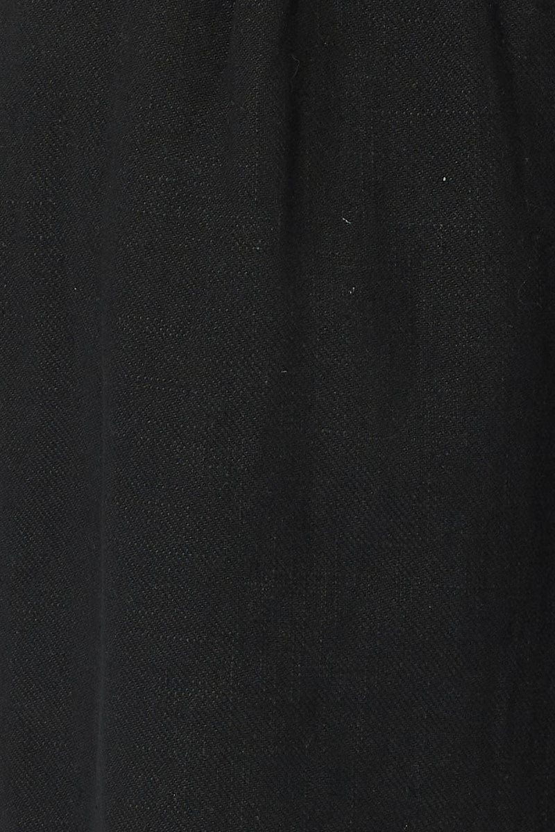 Black Wide Leg Pants High Rise Tailored