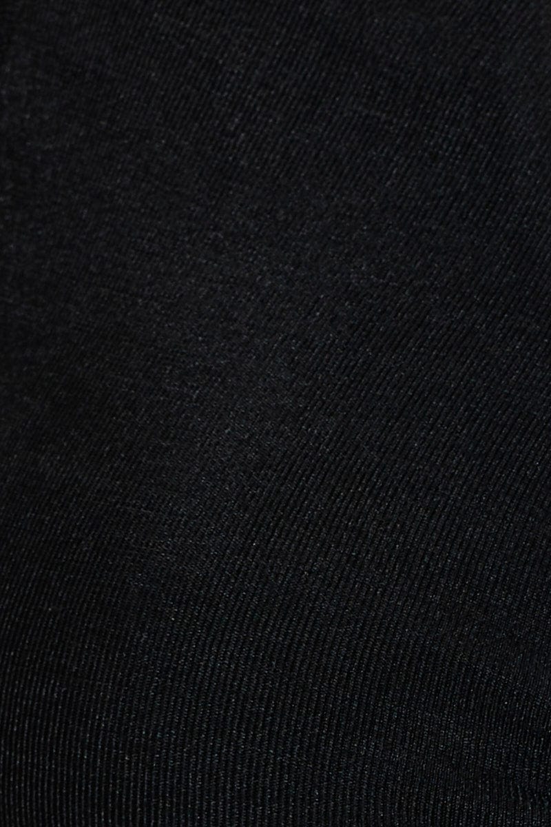 Black Wrap Top Short Sleeve