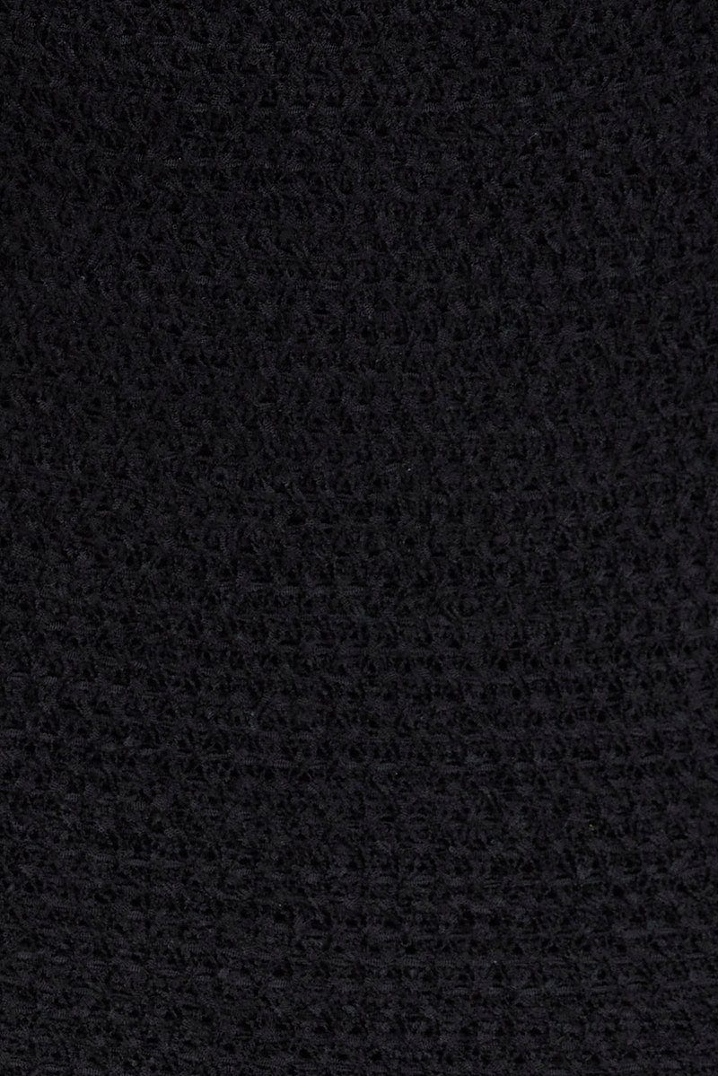 Black Knit Dress Maxi Crochet