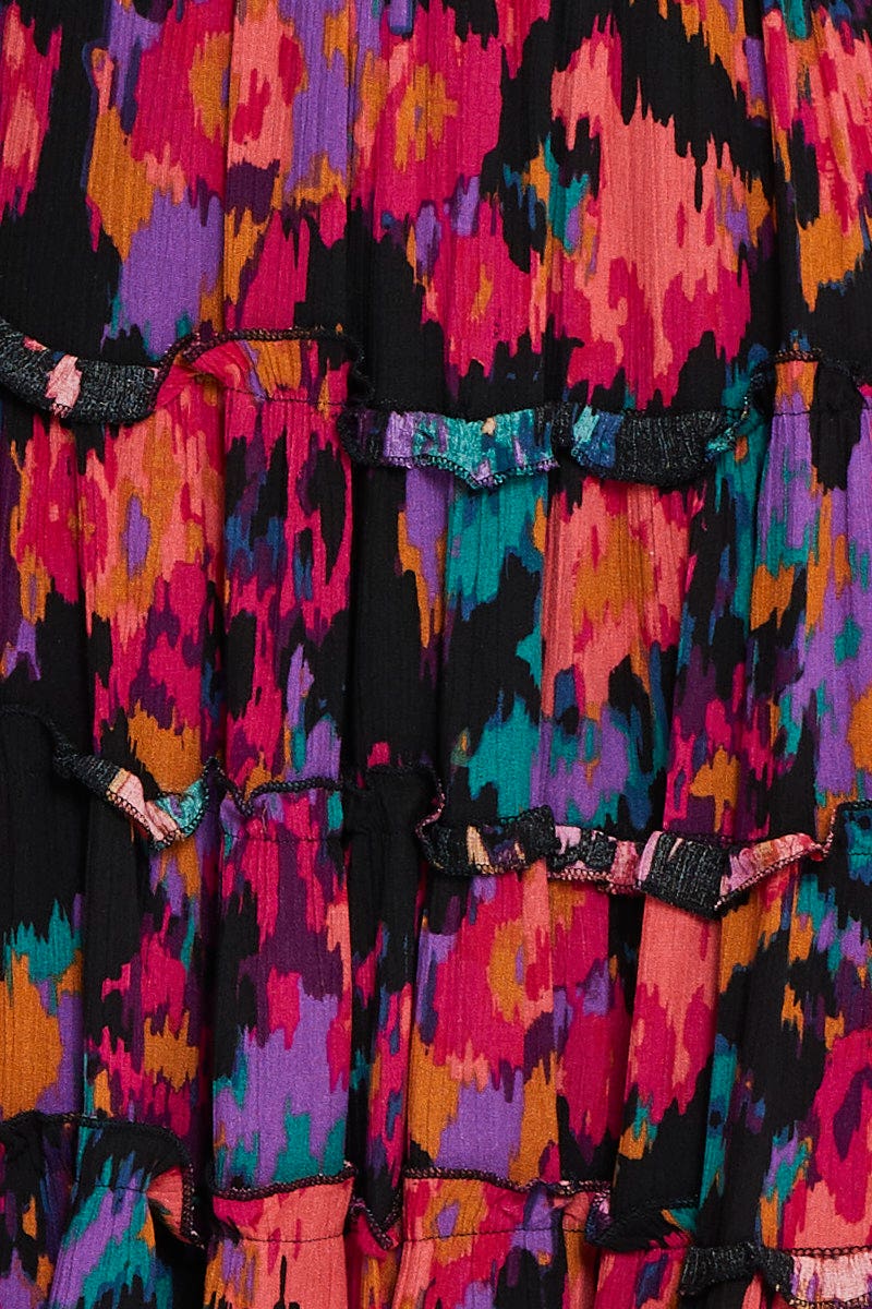 Print Mini Dress Long Sleeve