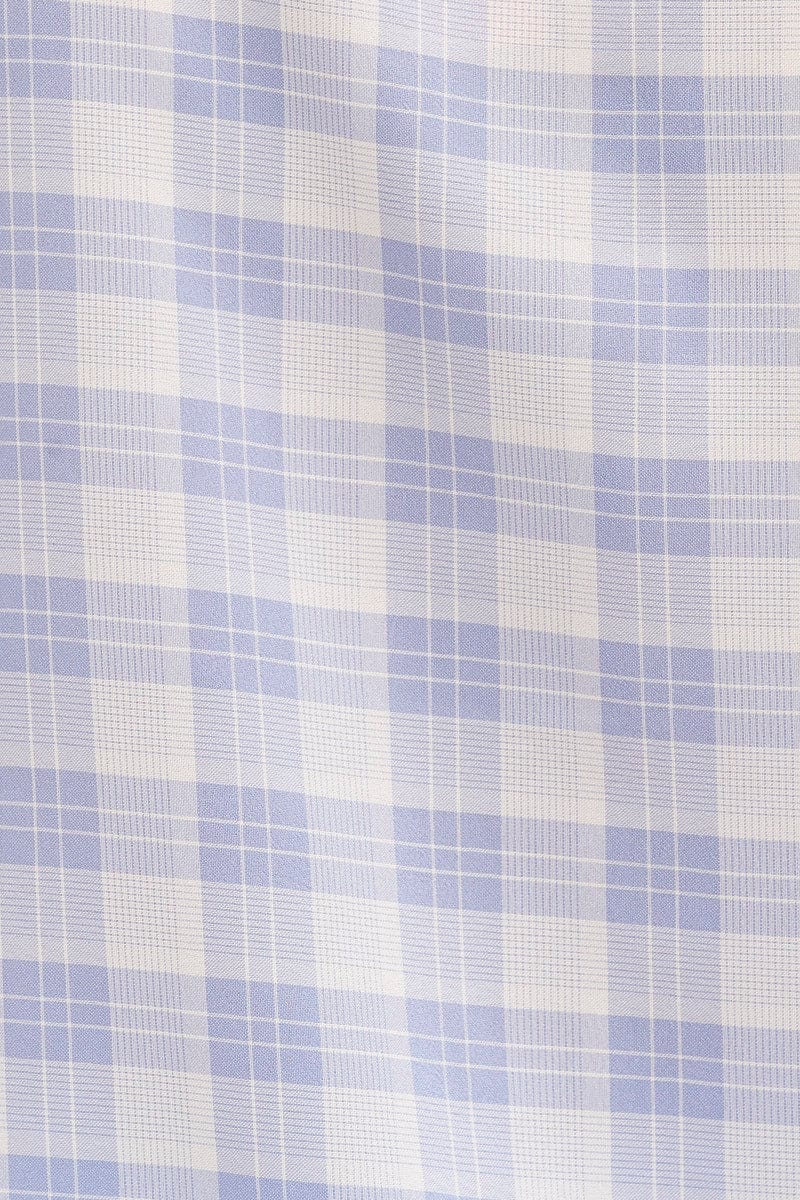 Check Short Sleeve Top And Pant Pj Set