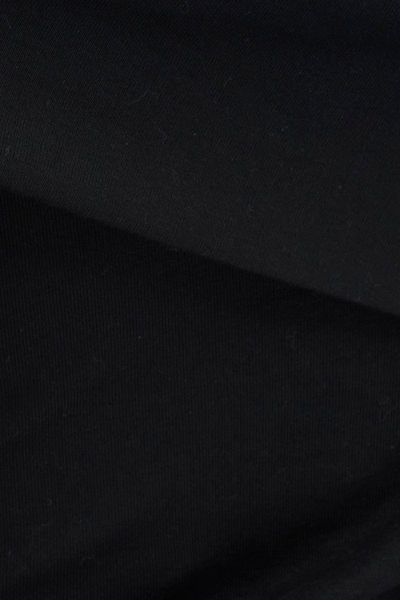 Black Bodysuit Long Sleeve One Shoulder