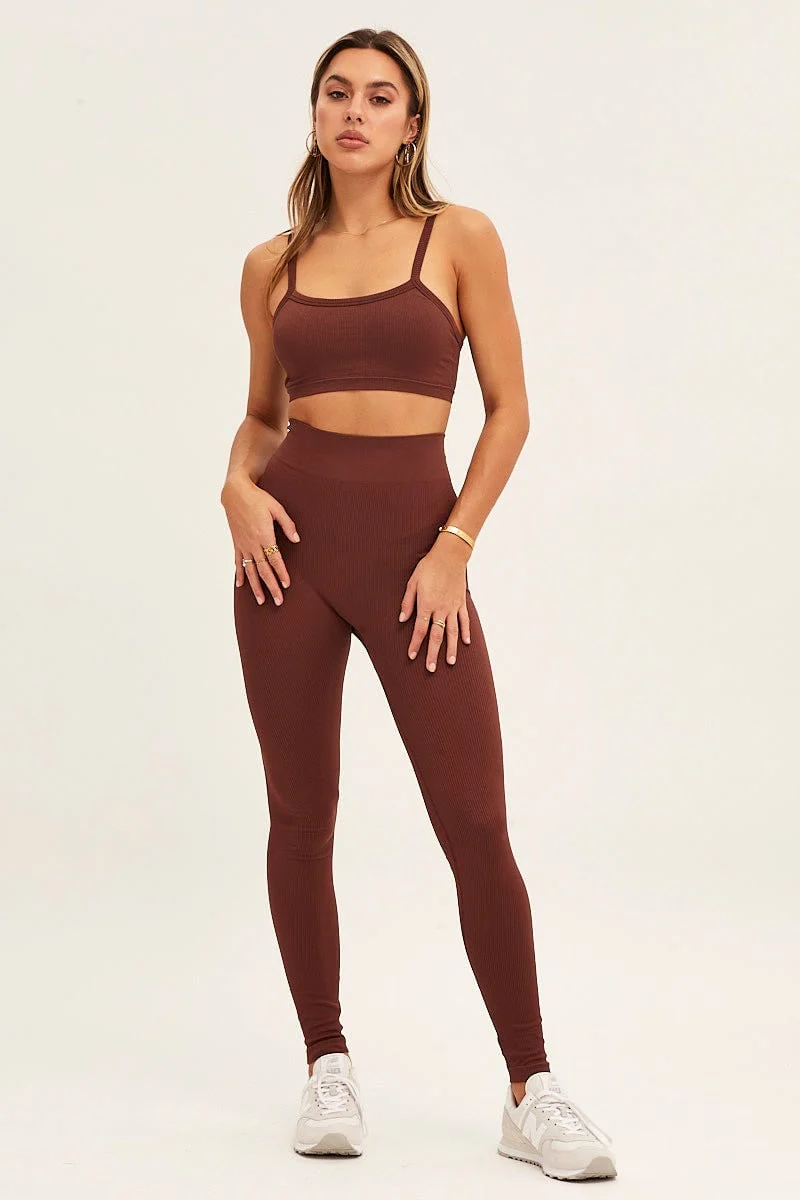Brown Leggings Seamless