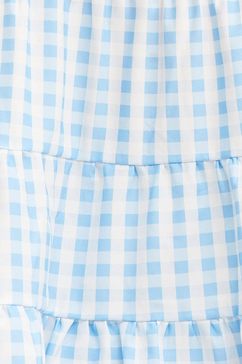 Check Tiered Top Sleeveless