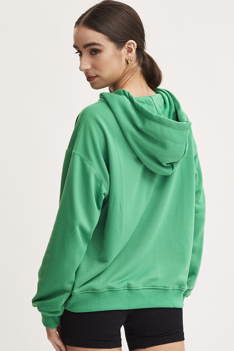 Green Hoodie Long Sleeve