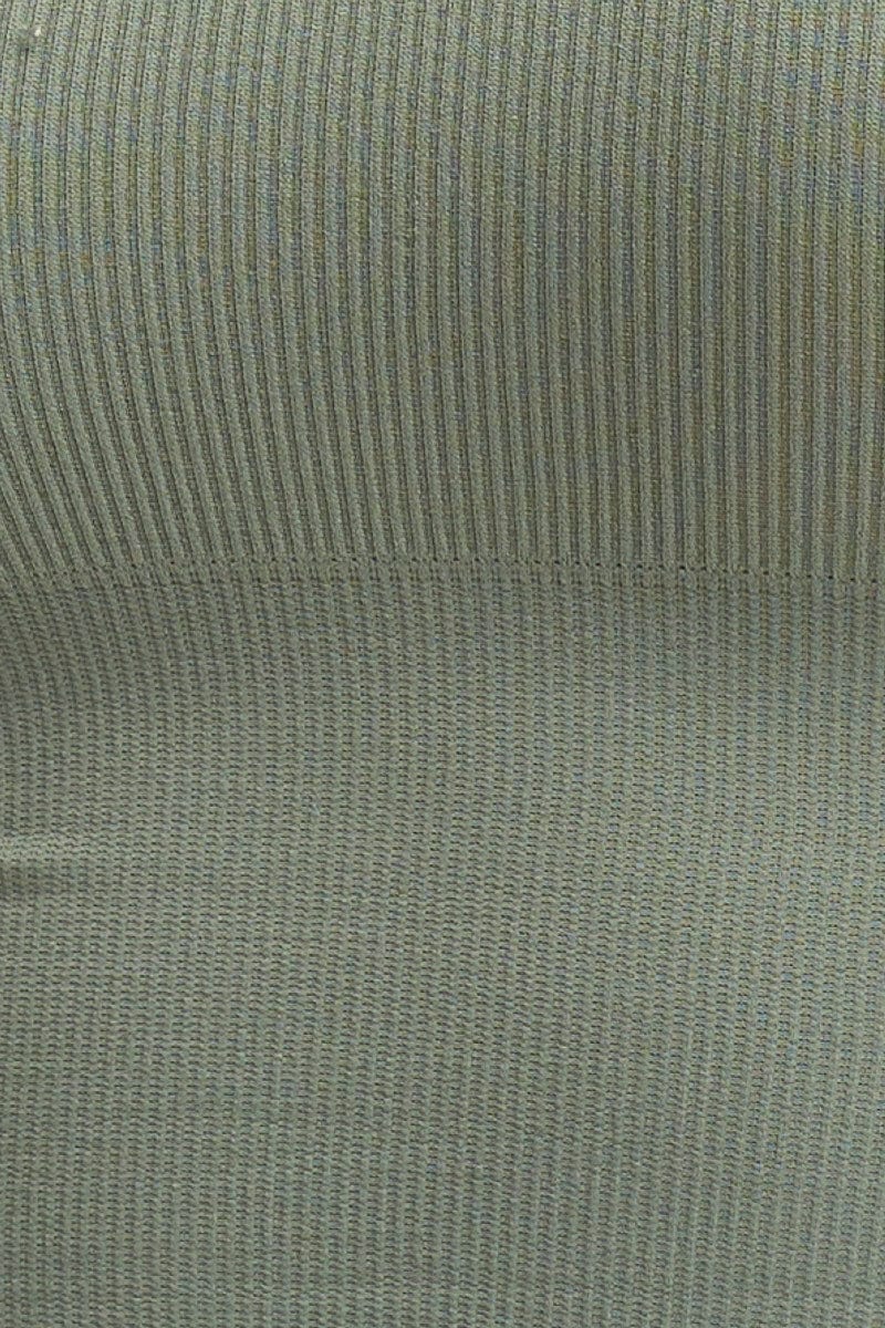 Green Crop Singlet Top Seamless