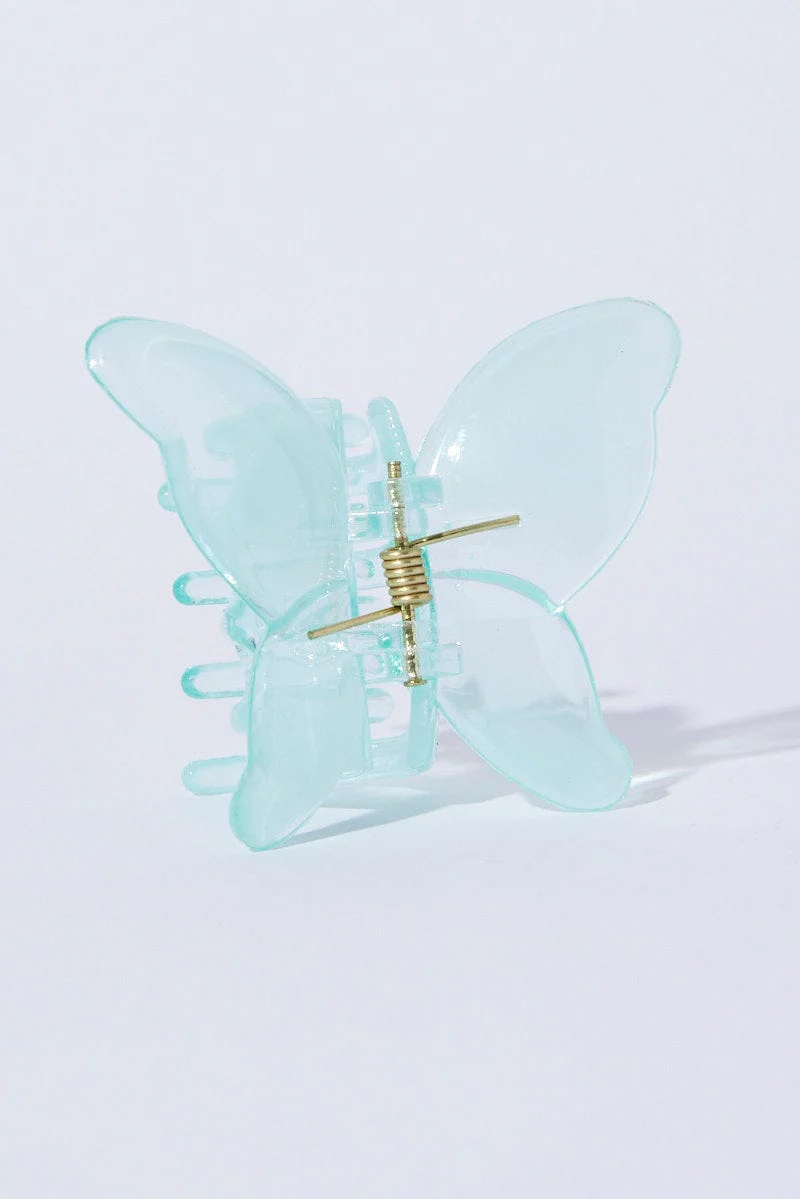 Blue Butterfly Claw Clip