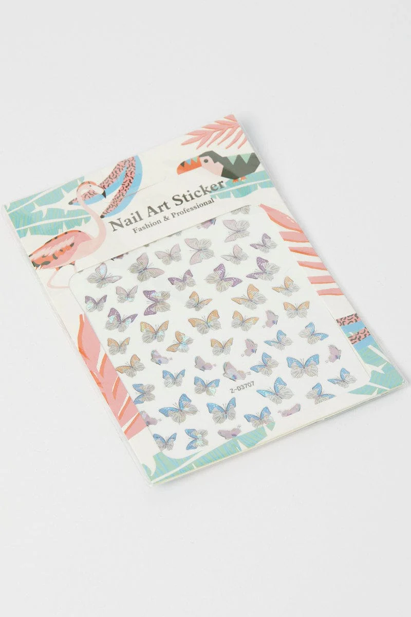 Multi Butterfly Nail Sticker